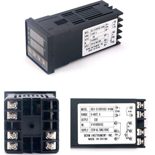 PID Digital Intelligent Temperature Controller REX-C100FK02-V*DN 0-400°C K Type Input SSR Output 7 Dual Output Combinations