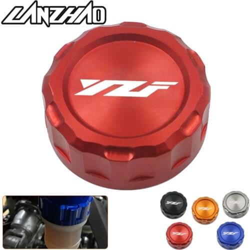 CNC Aluminum Motorcycle Rear Brake Fluid Tank Reservoir Oil Cup Cover Cap Modified Accessories for Yamaha YZF R1 R25 R3 R6 2017