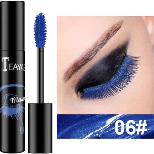 Color Mascara Waterproof Fast Dry Blue Purple Gold Black Curling Lengthening Lengthen Eyelashes Color Mascara TSLM2 Wholesale