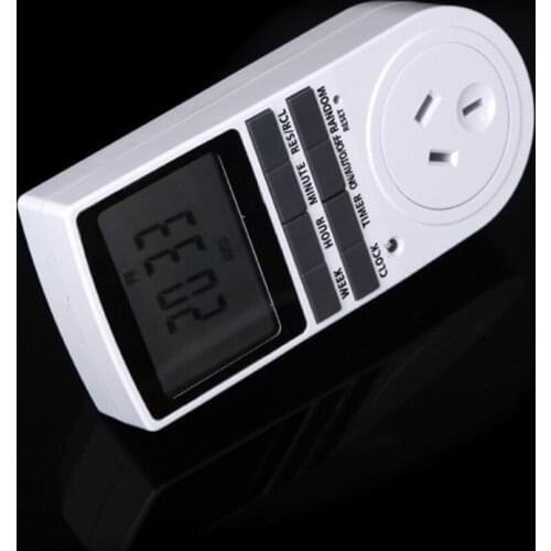 Electronic Devices EU Plug Digital Programmable Timer Socket Switch for Household Appliances Refrigerator LCD Display 1pcs