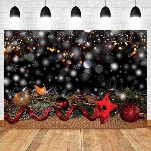Laeacco Christmas Snowflake Light Bokeh Sequins Stars Gift Birthday Photo Background Photographic Backdrop For Photo Studio