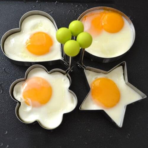 5Pcs ​Stainless Steel Fried Egg Pancake Shaper Omelette Mold Mould Frying Egg Cooking Tools Kitchen Accessories Gadget Rings