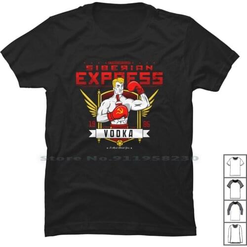 Siberian Express Vodka T Shirt 100% Cotton Siberia Vodka Press Music Humor Ian Fun Pr Ny Funny Music