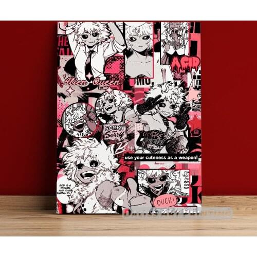 Canvas Anime Mina My Hero Academia Pictures Home Decoration Paintings Poster HD Prints Wall Art Modular Living Room Framed