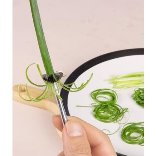 Plum Blossom Onion Shredder Stainless Steel Scallion Slicer Vegetable Cutter Shred DIY Slicer Kitchen Cutting Gadget KI