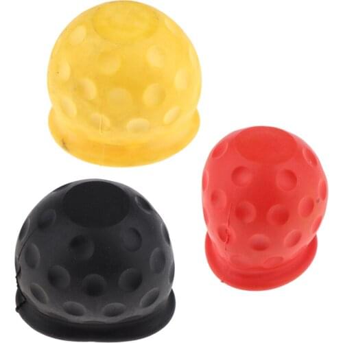 3PCS Universal Tow Ball Cover Caps Towing Hitch For Caravan Trailer Multicolor Rubber Material Anti-corrosion 60x70mm