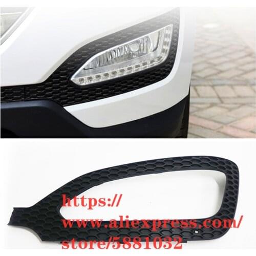 Front LED Fog Light Cover For Hyunda i Santa Fe IX45 Left/Right Front Daytime Running Light Frame /Front Fog Lamp Cover