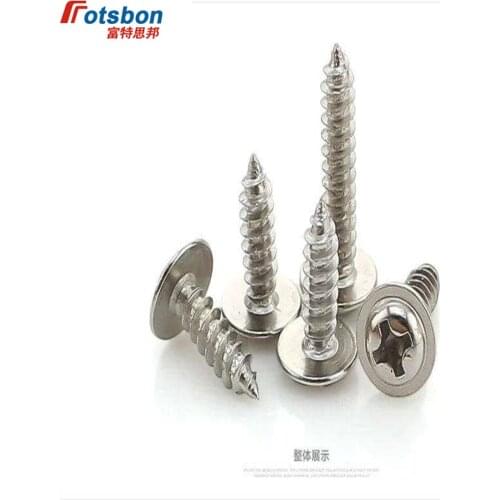 M3/M4/M5 Cross Recessed Round Head Self-Tapping Screw Collar Pan Head With Flange Screws Vis Inox Stainless Steel Schroef DIN968