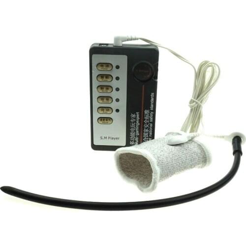 Medical Electric Shock Penis Urethral Catheter Plug Sounds & Electro Shock Penis Sleeve Ring Chastity Devices Sex Toys For Man