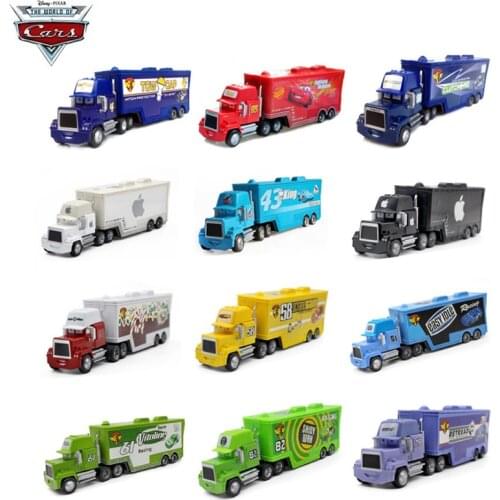 Disney Pixar Cars 2 Metal Truck Lightning McQueen Mack 1:55 Diecast The King Car Toys Children Birthday Christmas Gift