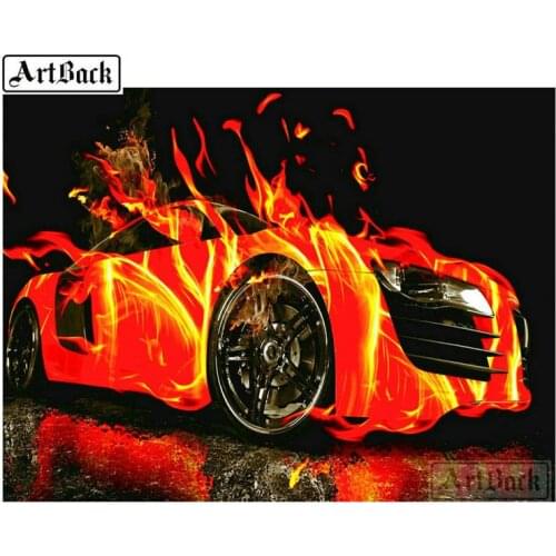 Fashion diy diamond painting sports car icon full square drill3d diamond embroidery crafts 3d mosaic home decoration painting