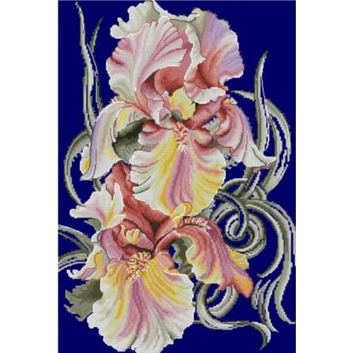 27- Tender Pink Iris Counted Cross Stitch 11CT 14CT 18CT Cross Stitch Kits Embroidery Needlework Sets