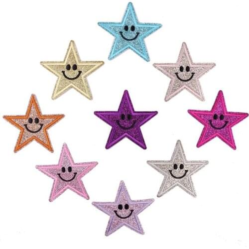 Christmas tree five-pointed star Iron On Patches Badges for Sew Seam Tailoring Clothes Suits of Coat Jacket Trousers Ornament