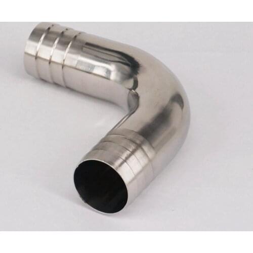 304 Stainless Steel Sanitary 90 Degree Elbow Pipe Fitting Hose Barb Connnector Fit for 32mm I/D Hose
