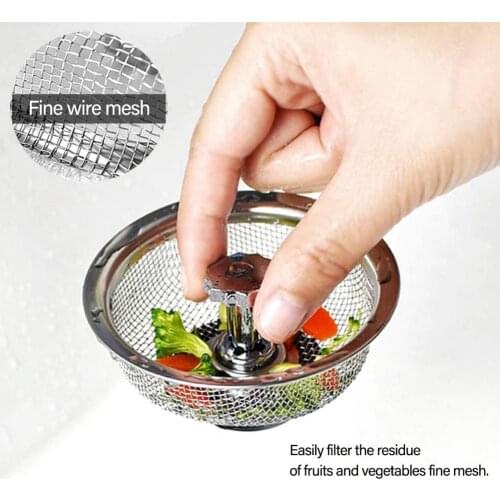 Kitchen Sink Drain Strainer Basket Catcher Stainless Steel Sifter Strainer