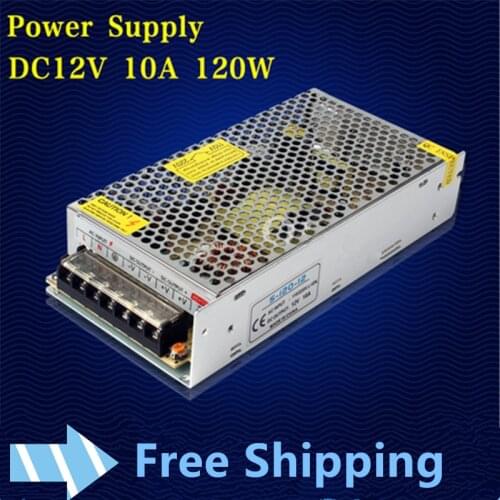 12V 10A 120W Switching power supply Driver For LED Light Strip Display AC100-240V Factory Supplier free shipping