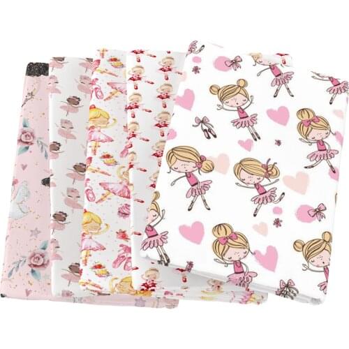 Pretty Girl Polyester Cotton Fabric For Tissue Kids home textile Sewing Quilting Sewing Tilda Doll DIY Handmade Cloth,1Yc13743