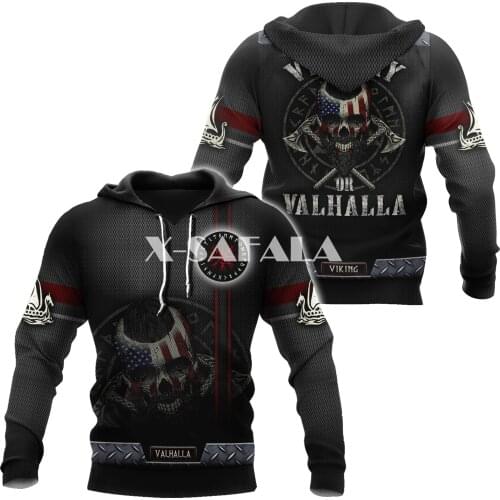 American Viking Tattoo 3D Full Print Size Hoodie Man Women Harajuku Outwear Zipper Pullover Sweatshirt Unisex-1