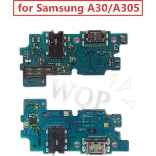 For Samsung Galaxy A30 A305 USB Charger Port Dock Connector PCB Board Ribbon Flex Cable Charging Port Component Replacement Spa