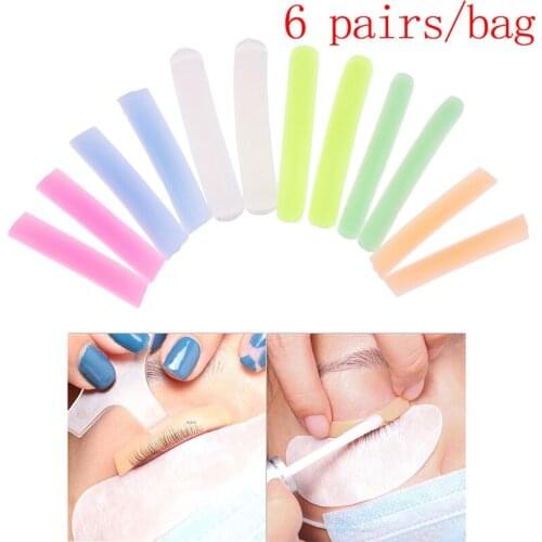 6pairs/bag Silicone Pemanent Wave Pads, Lash Lift Perming Lash Patches,Under Eye Sticker,Eyelash Perm Set Perming Tool