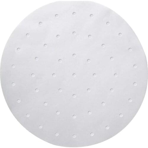 8.66 inch/22 cm 100 PCS White Round Air Fryer Parchment Paper Compatible with 4.2-5.5L Air Fryer with Breathable Hole