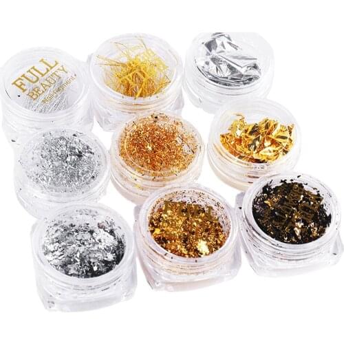 9 Glitter Mirror Sparkly Butterfly Nail Sequins Paillette Chunky Glitter Makeup Boxes For Face Hair And Nails Nail Art Foils