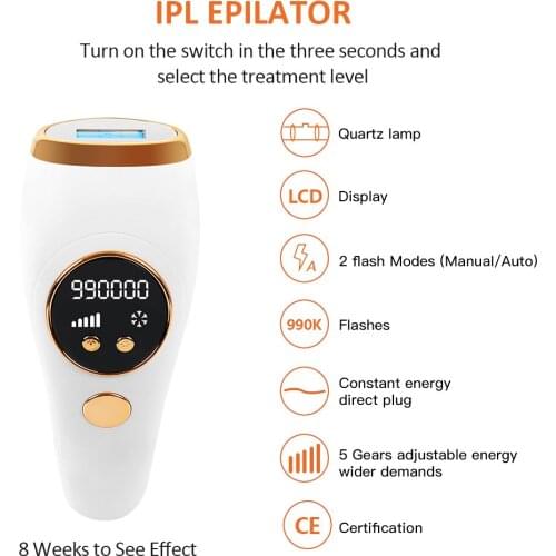 999000 Flash Laser Epilator Permanent IPL Photoepilator Hair Removal Painless Electric Depilatory Machine Hair Remove Equipment