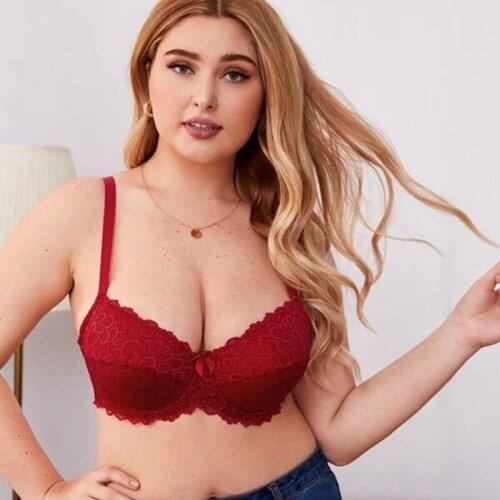 BALDAUREN French Hollow Flower Soft Lace Thin Cup Plus Size D Cup Bra European /American Breathable Sexy Womens Underwear