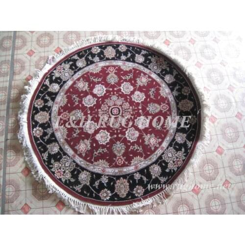 Free shipping 4'X4' 160 Line Round Wool & Silk Oriental handmade persian carpet, Persian Rug