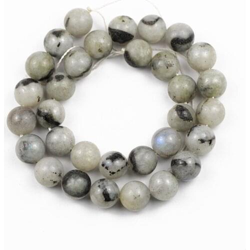 YHBZRET Natural Labradorite beads Round Spacers Loose stone beads For Jewelry making bracelet DIY Accessories 15'' 6 8 10 12mm