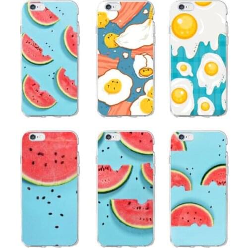 Watermelon Egg Summer Protect Mobile Phone Case For Apple iPhone 12 11 Pro Max X XR XS Max Painti Colorful Gradient Soft Cover