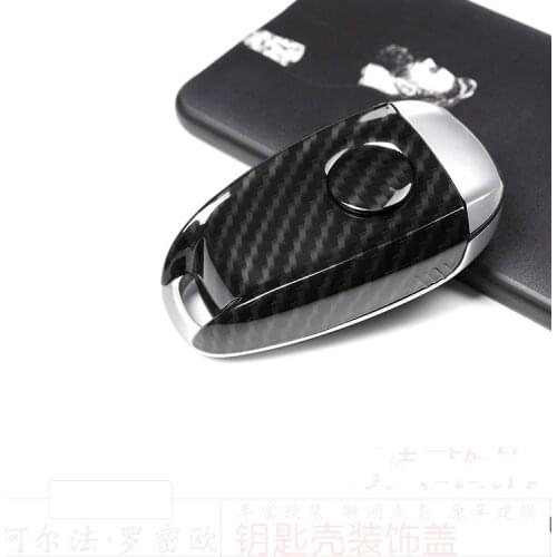 Carbon Fiber Key Case For Car 3 Buttons For Alfa Romeo Giulia Stelvio 2017 2018 car key cover