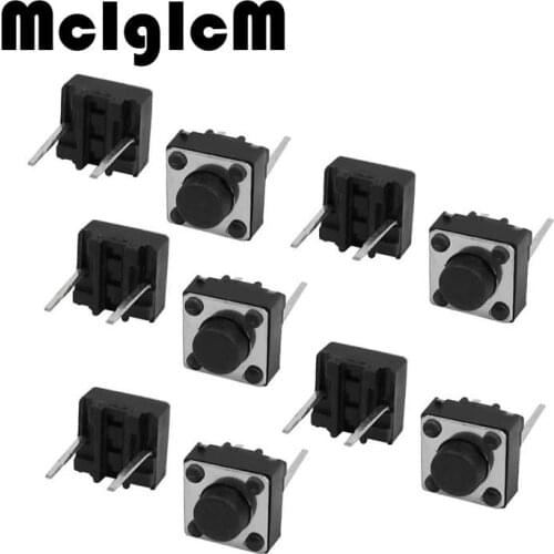 H015-14 40pcs Tactile Tact Push Button Switch Through Hole, 6x6x4.3mm Momentary DIP Switch, Micro Self-reset 2pin Switch