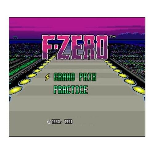F-ZERO NTSC Version 16 Bit 46 Pin Big Gray Game Card For USA Game Players