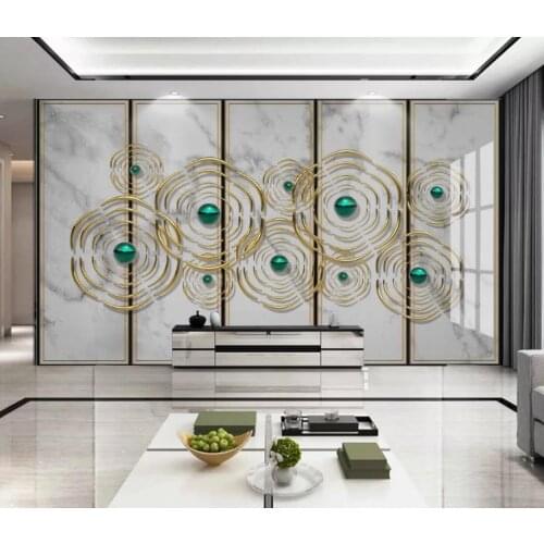 Photo Wallpaper 3D Three-dimensional Modern Minimalist Metal Art Living Room Bedroom Backdrop Wall 3D Mural Wallpapers