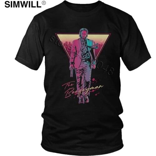 Classic Mens Pure Cotton John Wick Tee Short Sleeve Round Neck The Boogeyman Print T-Shirt 4XL 5XL 6XL Fans T Shirt Clothing