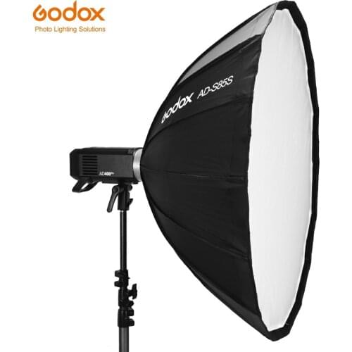 Godox 85cm AD-S85S Inside Silver Deep Parabolic Softbox with Honeycomb Grid Godox Mount Softbox for AD400PRO