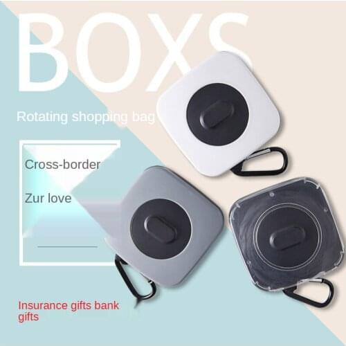 Square shopping bag storage box large folding nylon portable Nordic creative storage reusable bag organizer