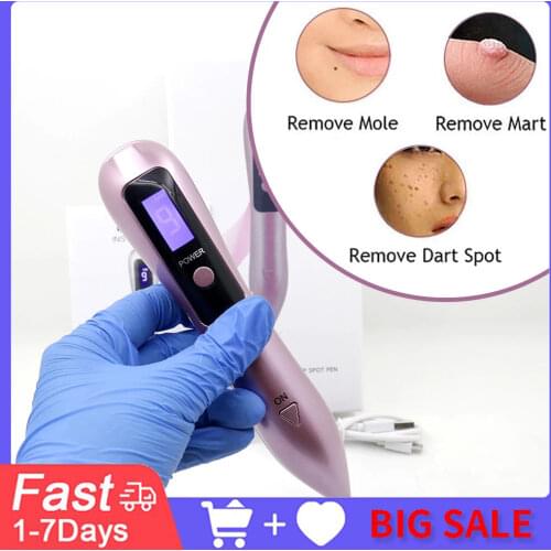 9 Level Laser Plasma Pen LCD Lighting Tattoo Age Sweep Dark Spot Skin Mole Wart Tags Removal Machine Beauty Care Universal Set