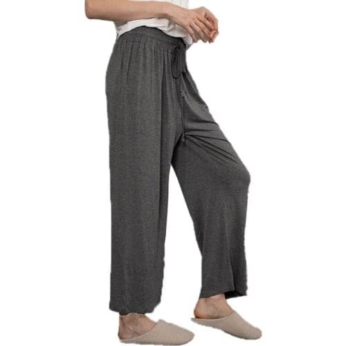 Summer Simple Women Sleep Bottoms Loose Pajamas Pants Soft Casual Sleeping Clothes Nightwear Trousers Home Clothes