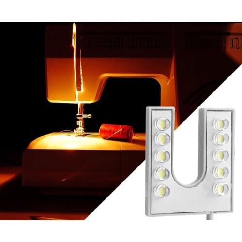 LED Sewing Machine Light Magnetic Mounting Base Working Gooseneck Lamp 110-265V EU/US Plug For Lathes Drill Presses Workbenches