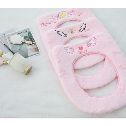 Cute Cartoon Toilet Seat Gasket Girl Autumn And Winter Soft And Warm Universal Toilet Seat Toilet Utensils