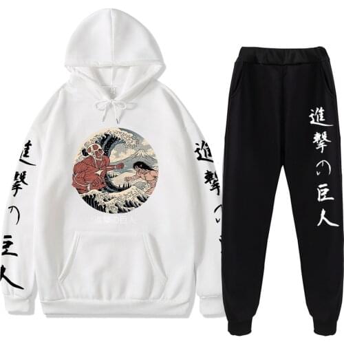 Anime Attack on Titan Levi Eren Men/Women Hoodie Suit Casual Wild Gothic Sweatshirt Unisex Manga Streetwear Oversize Tee Top