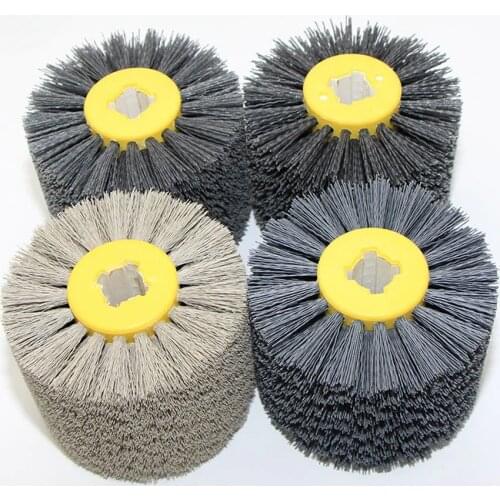 New 4pcs Abrasives Wire Drum Wheel Brush Abrasive Wire Drawing Round for Wood Furniture Sculpture Polishing Striping Drawing