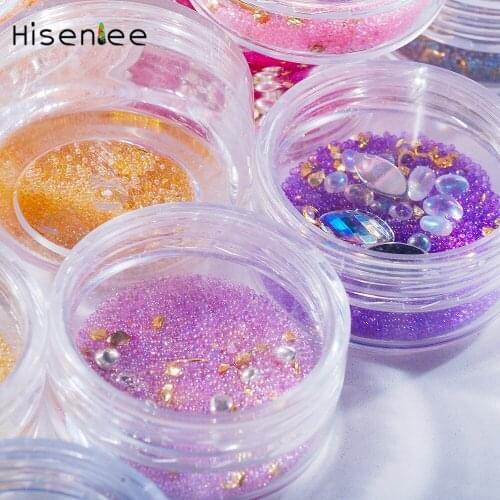 New hot sale 26 boxes of high quality fashion caviar rivet combination mini color glass rhinestone DIY nail jewelry decoration