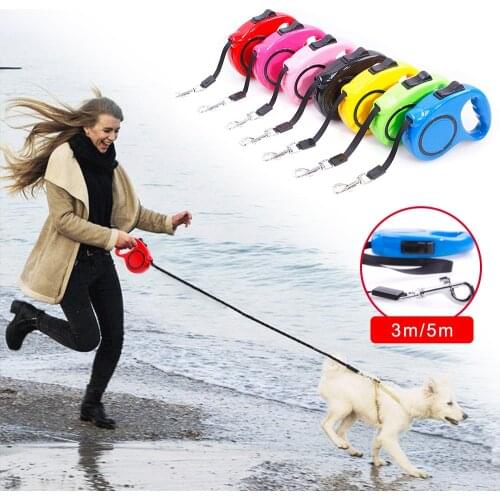 Durable Dog Leash Automatic Retractable Nylon Cat Lead Extending Puppy Walking Running Lead Portable Traction Rope For Dogs