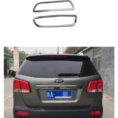 2Pcs ABS Car Rear Fog Light Frame Trim Cover Fit For Kia Sorento 2010-2015