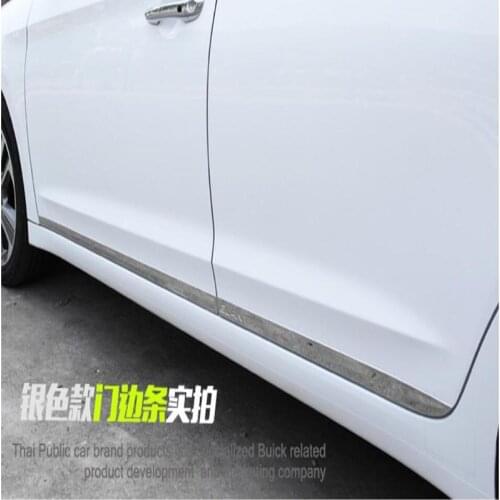 Car Styling Carbon Fiber Decal Car Side body sill trim Automobiles Accessories For Hyundai Elantra 2017 2018 2019 Avante