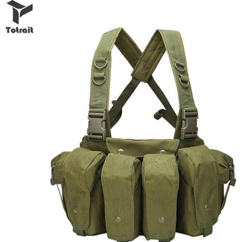 TOtrait Tactical Vest Airsoft Ammo Chest Rig AK47 with Magazine Carrier Combat Military High Quality Outdoor Hunting Gear