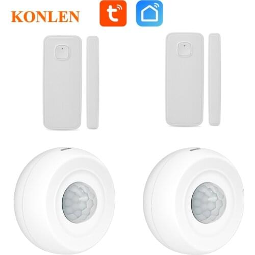 Tuya Smart Life WIFI Door Sensor Magnetic Window Open Entry Alert Infrared PIR Motion Detector Intruder Burglar Alarm Security